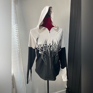 Breathe Divinity Black and Beige Hoodie